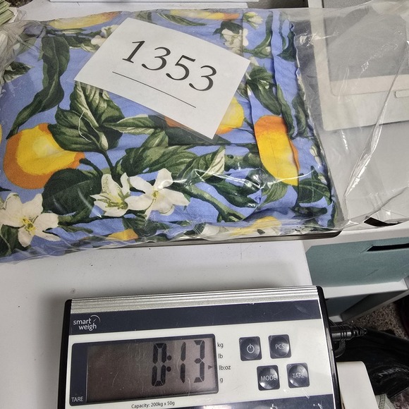 Anthropologie Dress Womens‎ XS Blue Lemon Print Cotton Maxi Tiered Puff Sleeve - Picture 12 of 12